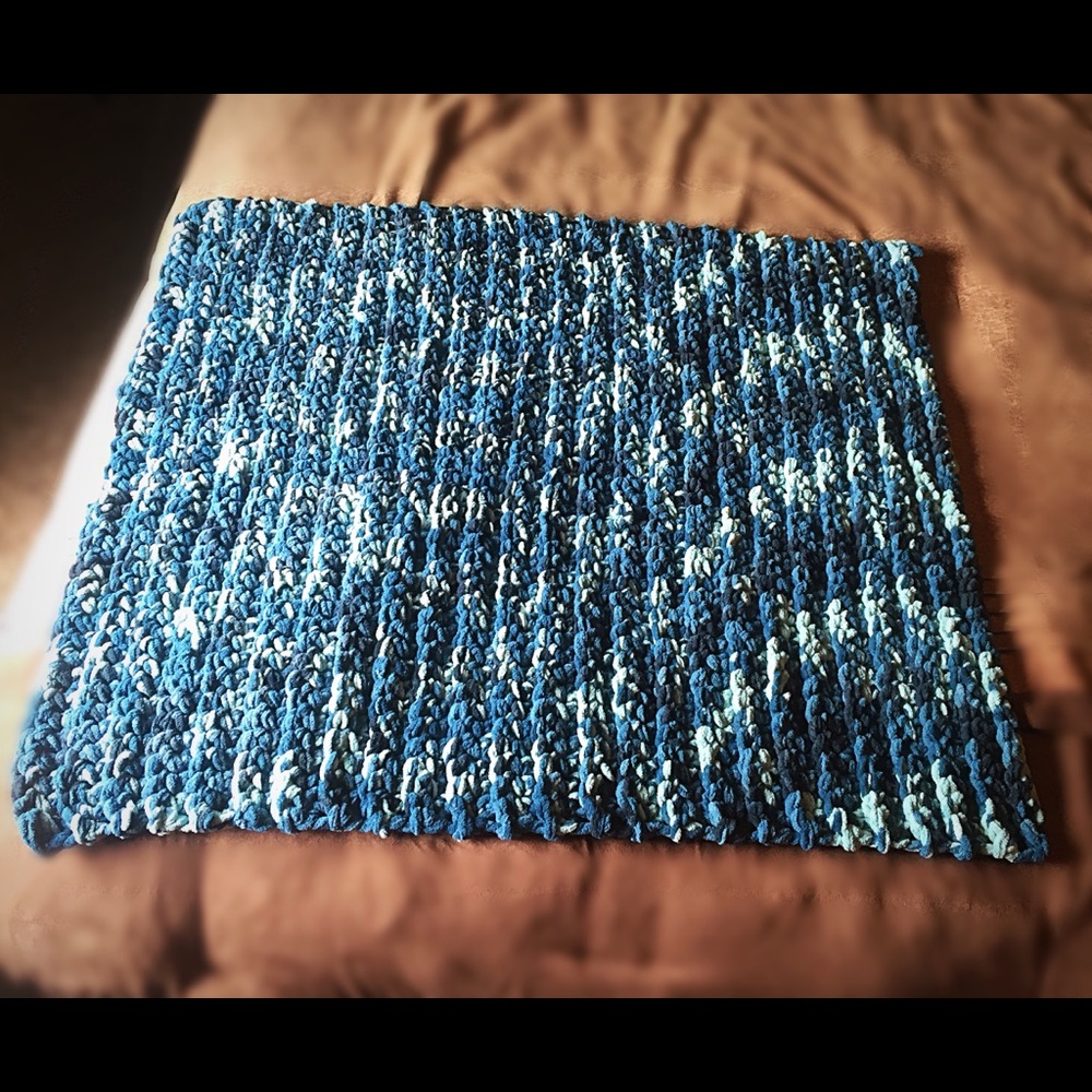 Hand crochet baby blanket